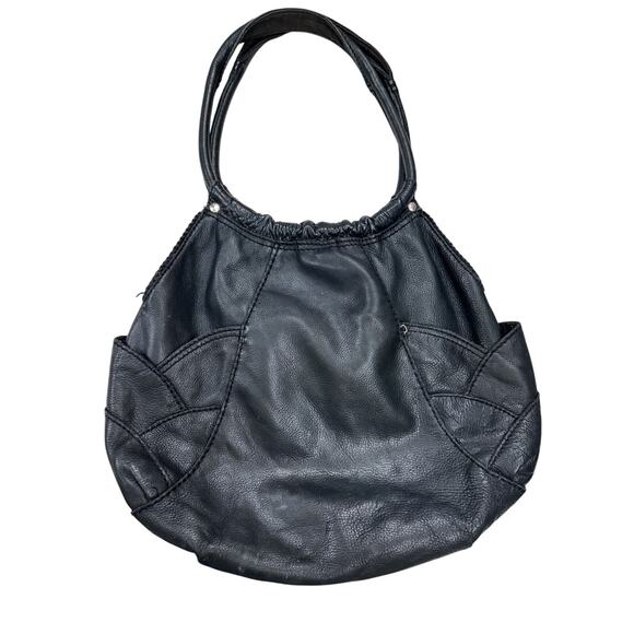 Lucky Brand Handbags - Lucky Brand womens leather boho handbag black boho should bag